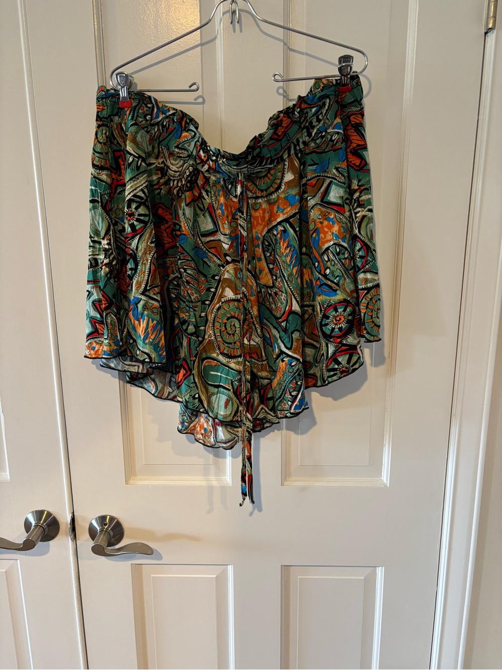 SHEIN Multicolor Bohemian Viscose Dress - Green, Orange, Blue, Black